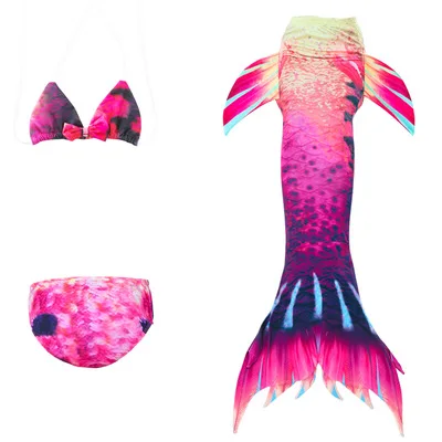 2020 Nou 3Pcs/Set Copii cu Coada de Sirena costum de Baie Copii sirena costume de baie pentru copii costume de Baie Bikini Costum de Baie Monofin Costume de baie 3