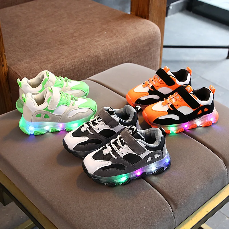 2020 Nou Stralucitoare Adidasi pentru Copii Baieti Pantofi cu Talpa Enfant de Lumină Led Luminos Adidași pentru Fete Incaltaminte Copii Condus Pantofi 3