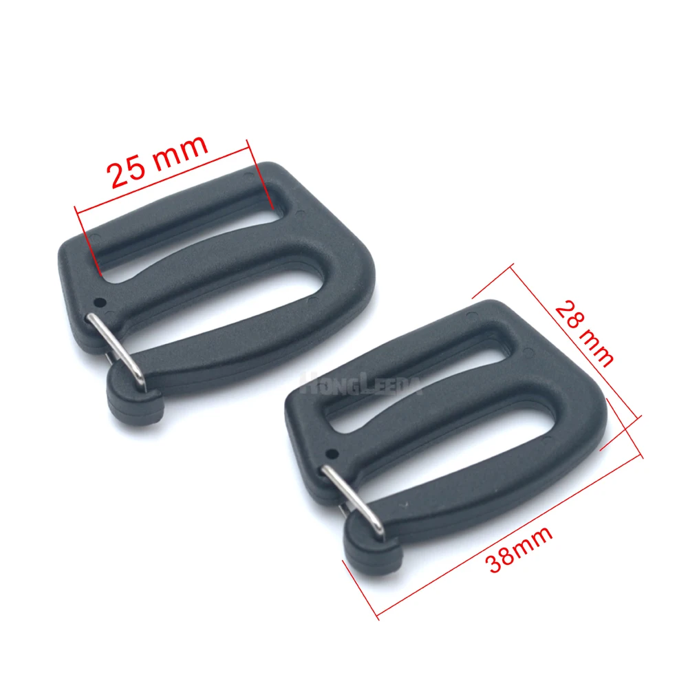 20buc/lot 25mm 1 inch negru plastic POM slider dreptunghi catarama reglabil cataramă de metal clip rucsac curele chingi M711-25 3