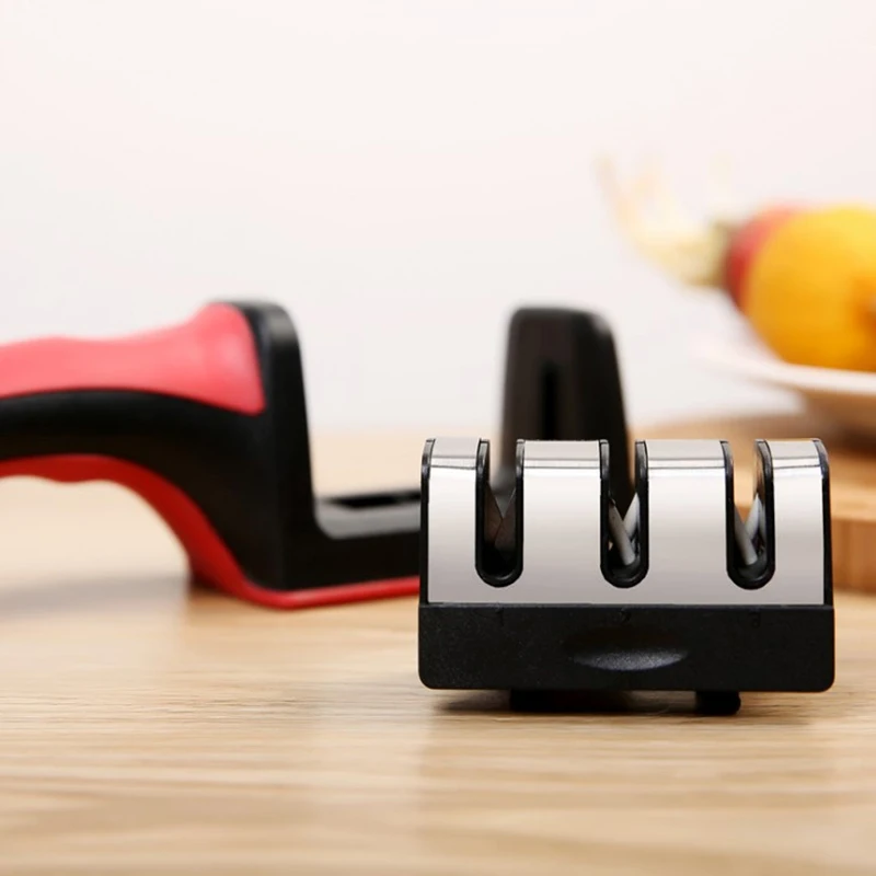 3-Etapa Cuțit Ascuțitoare de Cuțit Ascuțitoare Manuală Cuțit de Bucătărie Ascuțit Instrument pentru Toți Cuțite de mașină de Tocat 3