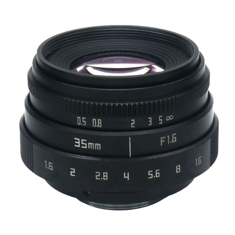 35mm F1.6 C Montură Lentilă aparat de Fotografiat cu Inel Adaptor pentru Sony a7S / a7R / a7 / α6000/ α5100 / α5000 / α3000/ NEX-C3/ NEX-5 3