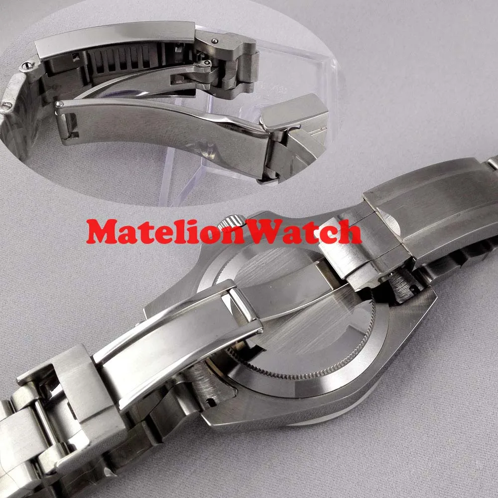 40mm caz ceas se Potrivesc ETA 2836 Miyota 8215 Dg 3804 mișcare 316L din oțel inoxidabil, sticlă de safir caz ceas cu bratara 116 3