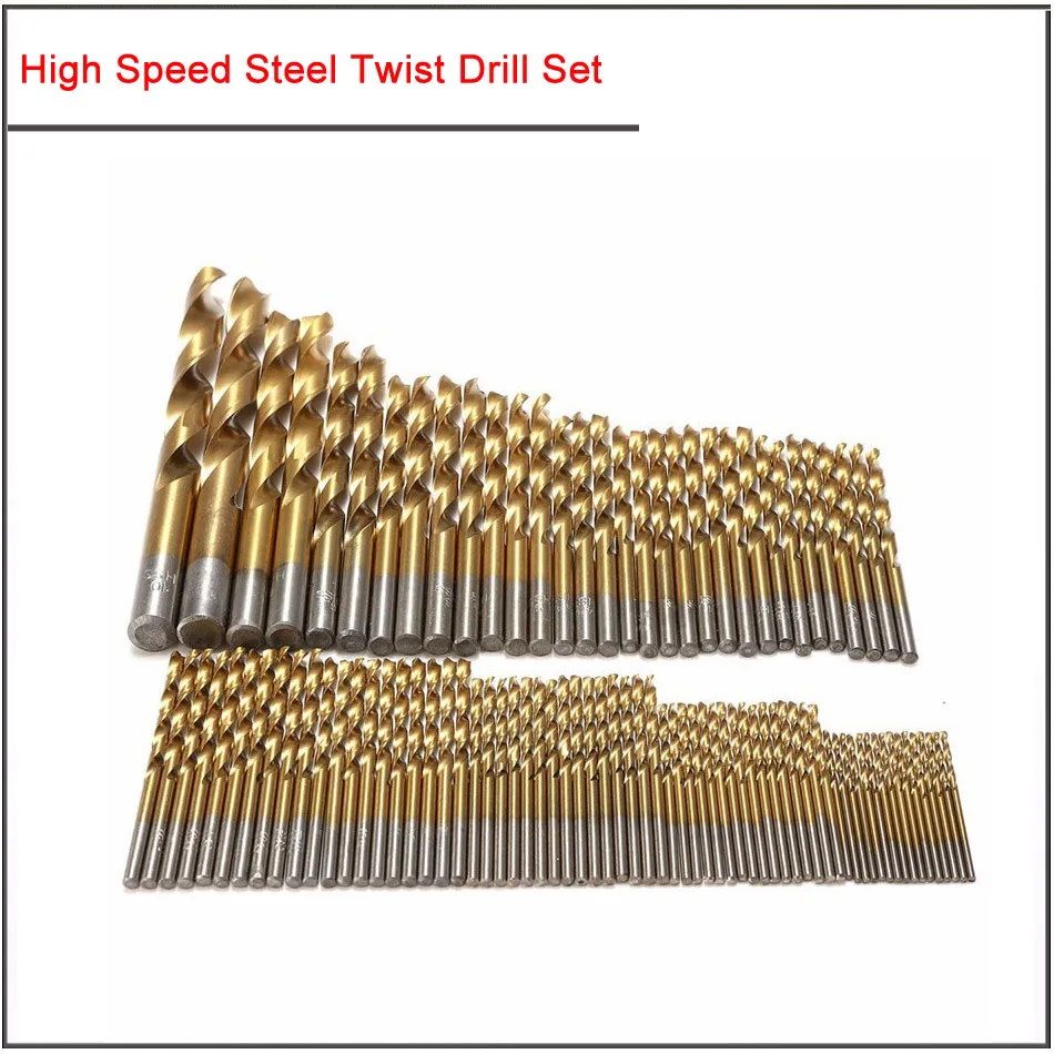50pcs/set 1.0-3.0 mm 99Pcs/set 1.5-10mm de Mare viteză din oțel titan placat cu burghiu set,HSS Direct shank twist drill 3