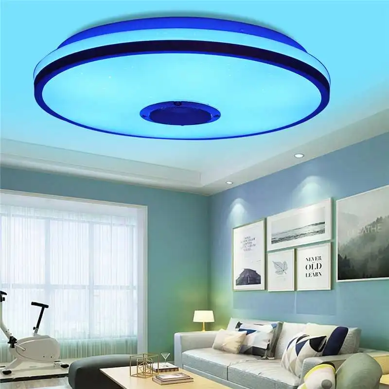 72W Moderne RGB LED Lumina Plafon 220V/85-220V iluminat Acasă APP bluetooth de Muzică Ușoară Dormitor Lămpi Inteligente Lampa+Control de la Distanță 3