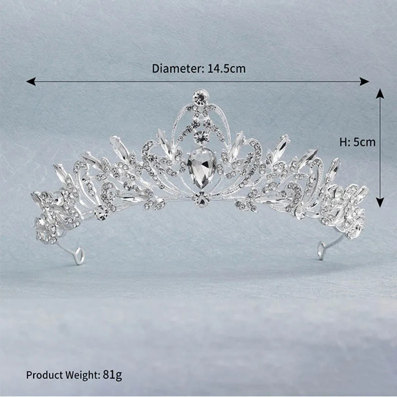 ACRDDK Manual Lux Cristal Stras Aliaj de Argint de Culoare Coroana Femei Tiara Bentita Mireasa Nunta Bijuterii de Păr Dotari SL 3