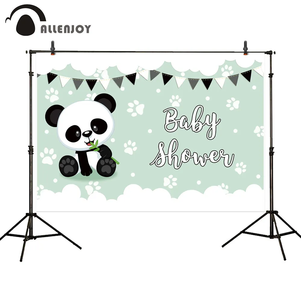 Allenjoy Panda Personalizate Petrecere Fundaluri Banner Happy Birthday Copil De Fundal Stripe Bambus Jungle Boy Fata De Copil De Dus Photocall 3