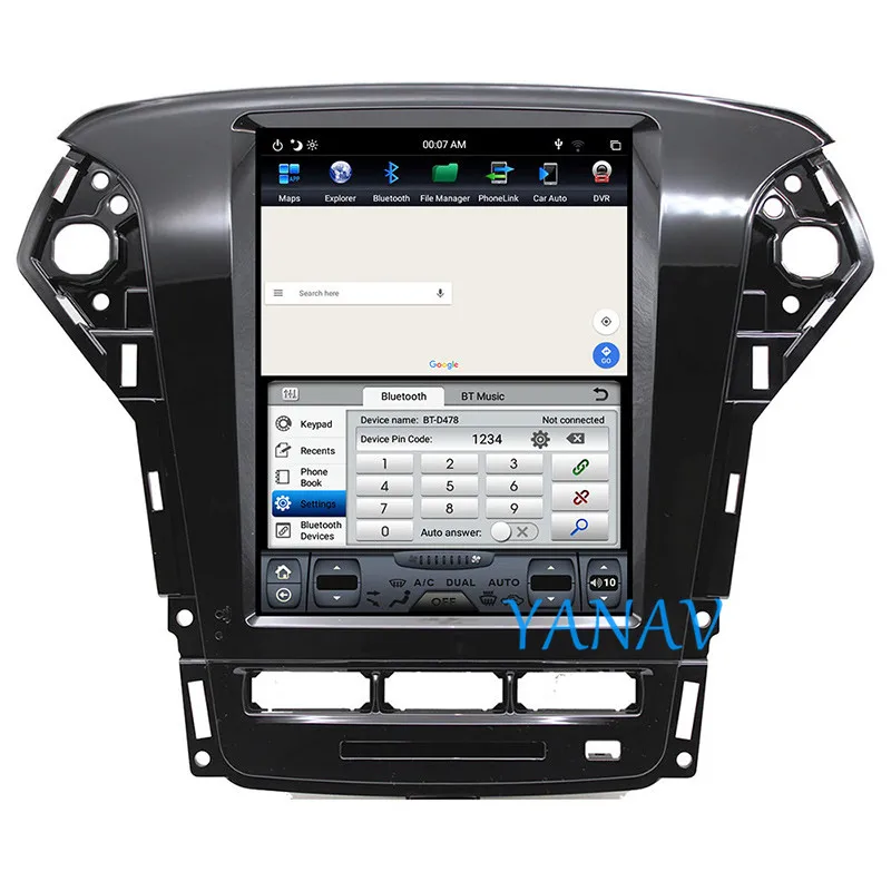 Android radio auto navigație GPS Pentru-FORD-fusion mondeo mk4 2011-2013 car audio stereo multimedia video ecran Vertical player 3