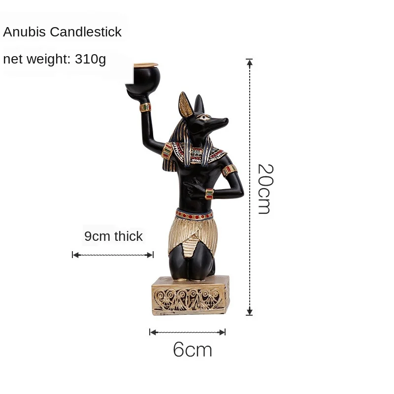 Antic Egiptean Sfesnice Desktop Aur Lumanare Figurina Ambarcațiunile De Decor Acasă Câinele Anubis Dumnezeu Sfinxul Zeita Cadouri 3