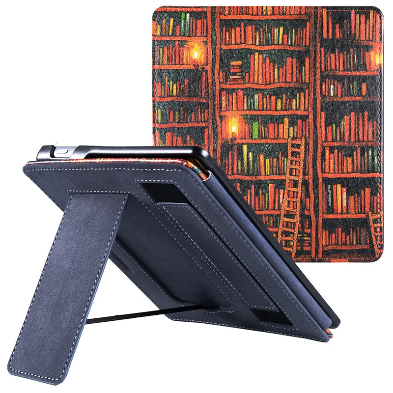 AROITA Caz Stand pentru Kindle Oasis (9-Gen - 2017 și a 10-Gen - 2019) - Piele PU Capac de Protecție cu Curea de Mână/Sleep Wake 3