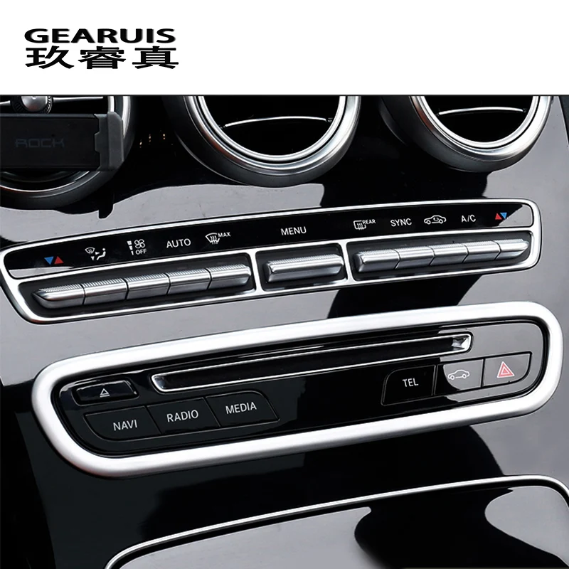 Auto Styling Aer Condiționat CD Buton de pe Panoul de Acoperire Decorative Tapiterie Auto Accesorii de Interior pentru Mercedes-Benz GLC Clasa X253 3