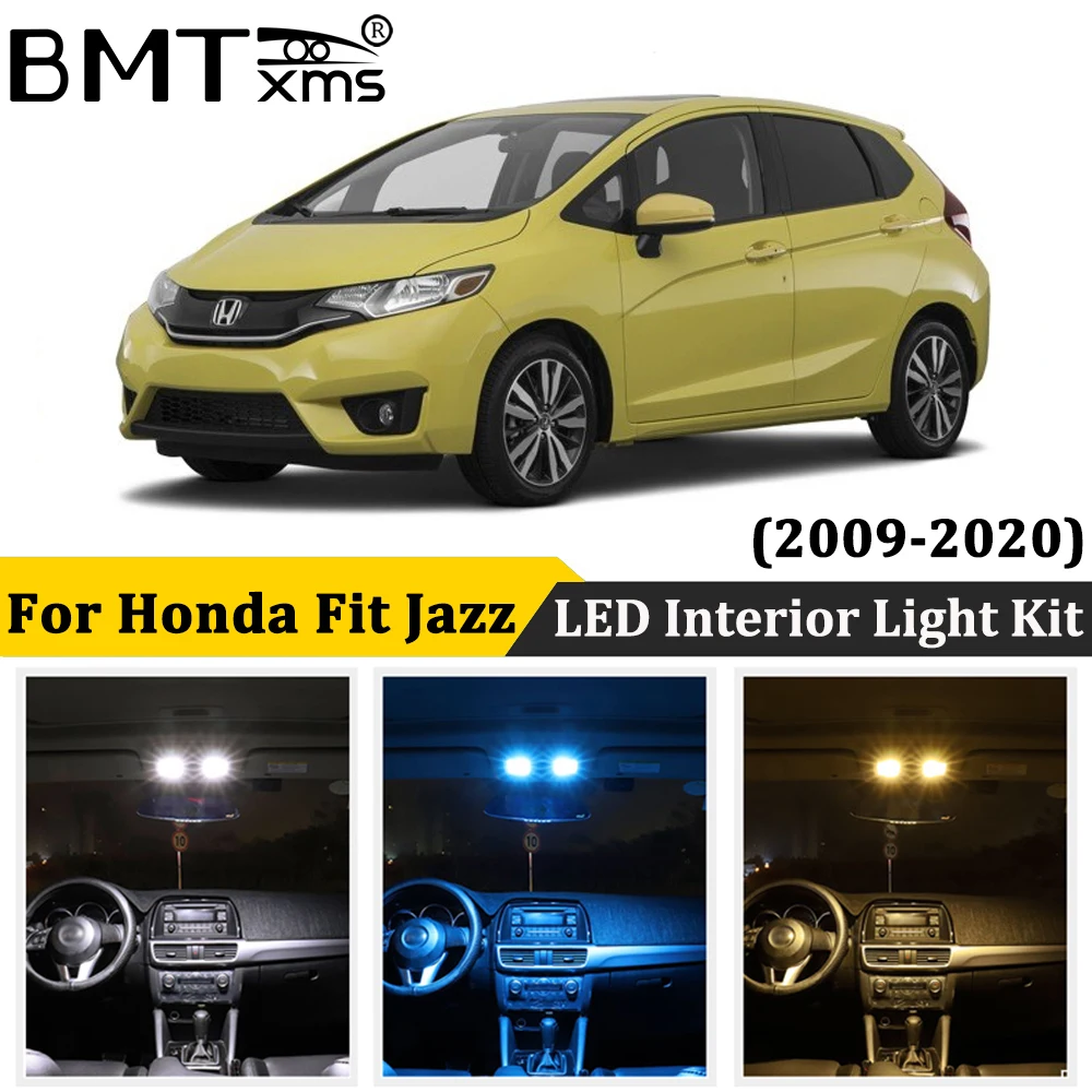 BMTxms 8Pcs Canbus Fara Eroare Auto Led Interior Hartă Cupola Lămpii din Portbagaj Kit Pentru 2009- 2016 2017 2018 2019 2020 Honda Fit Jazz 3
