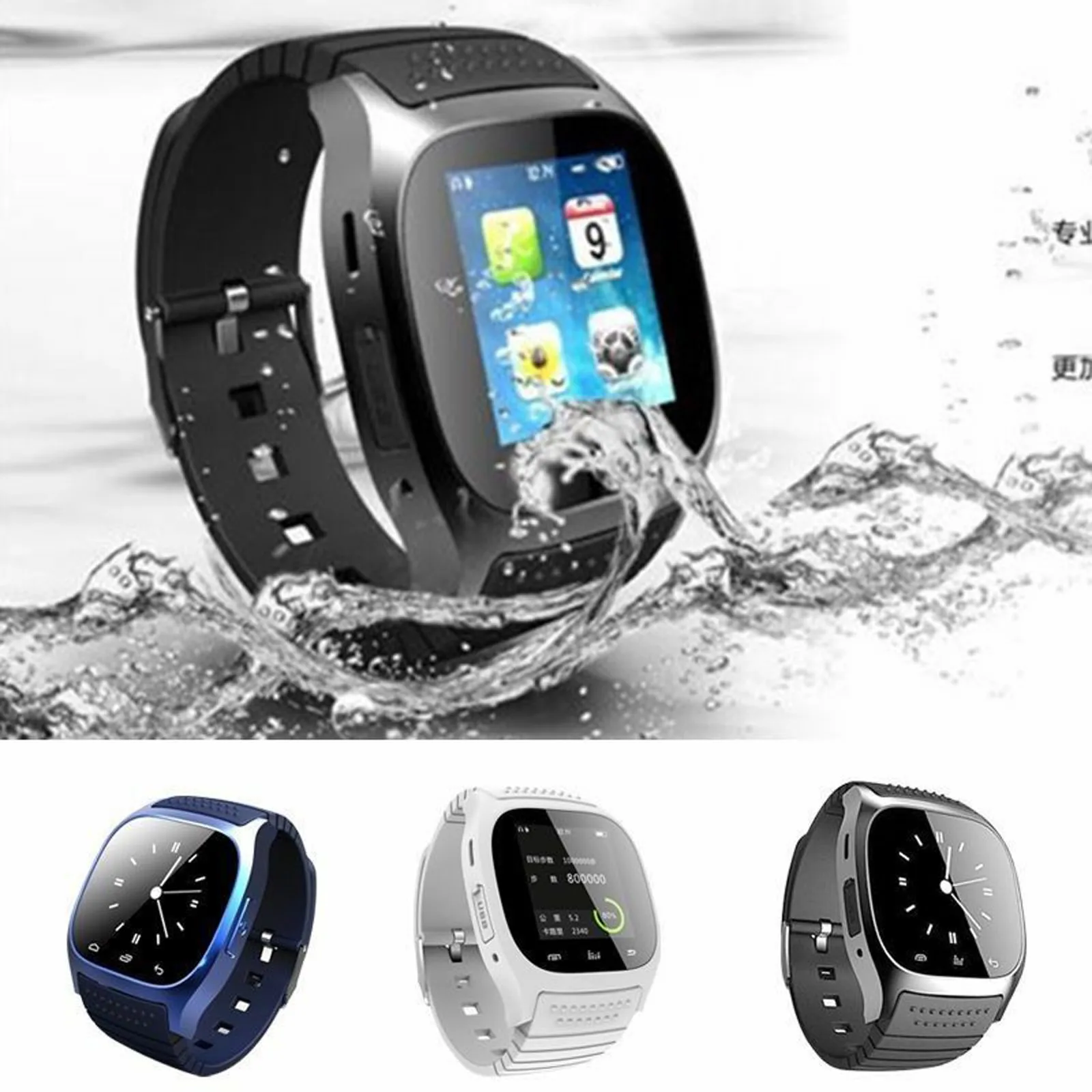 Cele mai noi Impermeabil Bluetooth Ceas Inteligent Pentru Android Samsung HTC Iphone IOS Monitor de Ritm Cardiac Apel Muzica Watch Pentru Barbati Femei 3