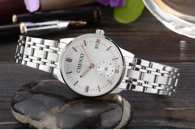 CHENXI Brand de Lux pentru Femei Ceasuri Quartz Data de Ceas din Oțel Inoxidabil Ceas Doamnelor Moda Casual Cuarț Ceas Ceas de mână pentru Femei 3