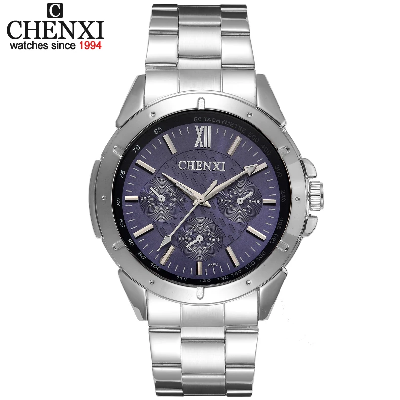 CHENXI Bărbați din Oțel Inoxidabil Trupa Ceasuri Bărbați Cuarț Ceas Bărbat de Lux Brand de Moda Ceas Ceasuri de mana Montre Homme xfcs 3