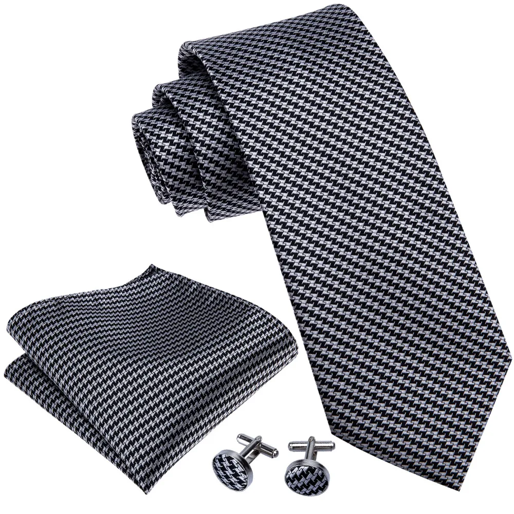 Clasic 8.5 cm Latime Alb Negru Bărbați Cravate Cravate de Lux Homme de sex Masculin Cravate de Mătase Pentru Bărbați Costum de Afaceri de Nunta Cravata FA-5007 3