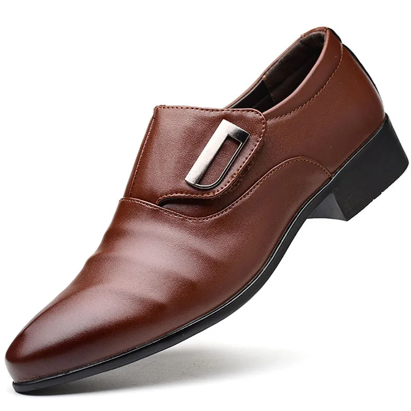 Clasic pentru Bărbați Pantofi Rochie de Moda Elegant Pantofi eleganți Bărbați Aluneca Pe Birou de Bază Pantofi Pentru Barbati Black 3