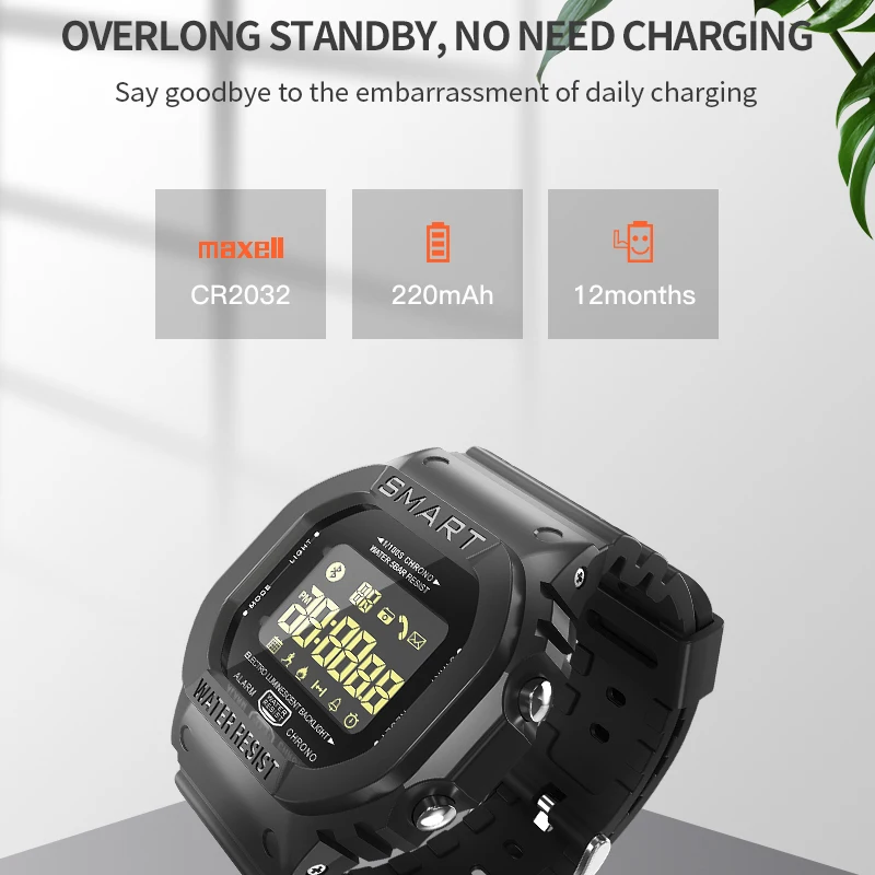 COXRY Dreptunghi Ceas Inteligent Ceasuri Sport Barbati Bratara 2019 Funcționare Smartwatch Femeile Electronice Digitale Ceas de mână Ceas Deșteptător 3