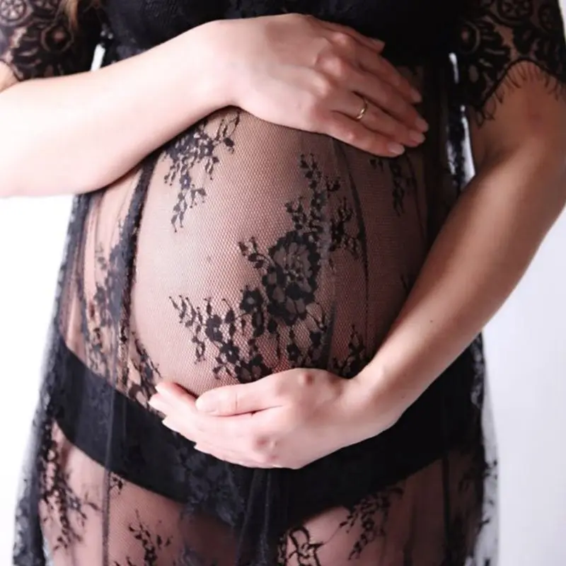 Dantela Femeile Gravide Rochii Maxi Rochie de Maternitate Recuzită Fotografie sedinta Foto vestidos 2020 moda 3