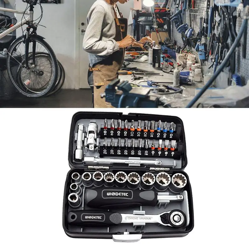 De înaltă calitate 38PCS Mini clichet set de chei 1/4 socket surubelnita cu cap hex trox slot pic de Reparații de biciclete se ocupe de instrumente S2 material 3