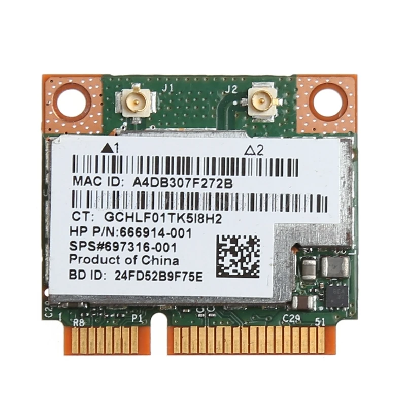 Dual Band 2.4+5G 300M 802.11 a/b/g/n WiFi, Bluetooth 4.0 Wireless Jumătate Mini PCI-E Card Pentru BCM943228HMB HP SPS 718451-001 3
