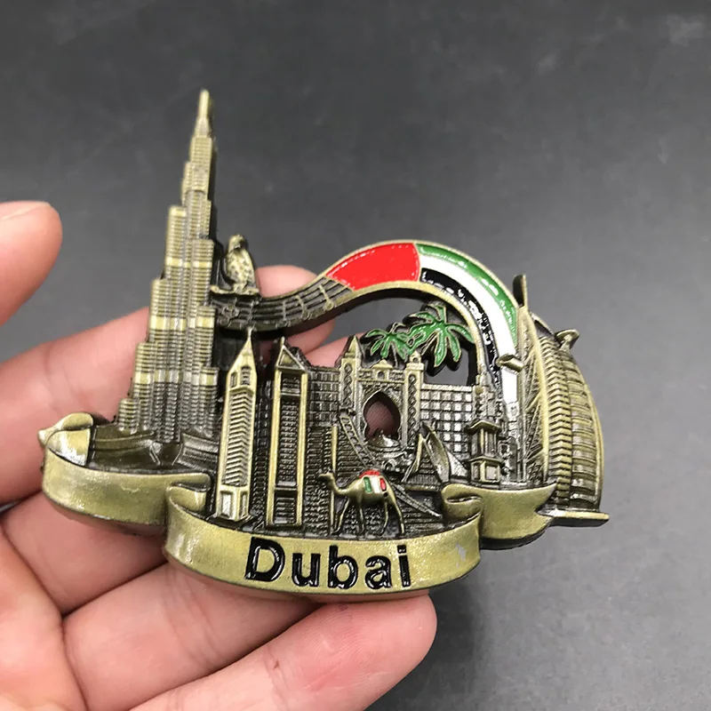 Dubai, emiratele arabe unite, Belgia Viena frigider lipi de metal magnetic 3d peisaj de paste magneti de frigider de colectare cadouri decor acasă 3