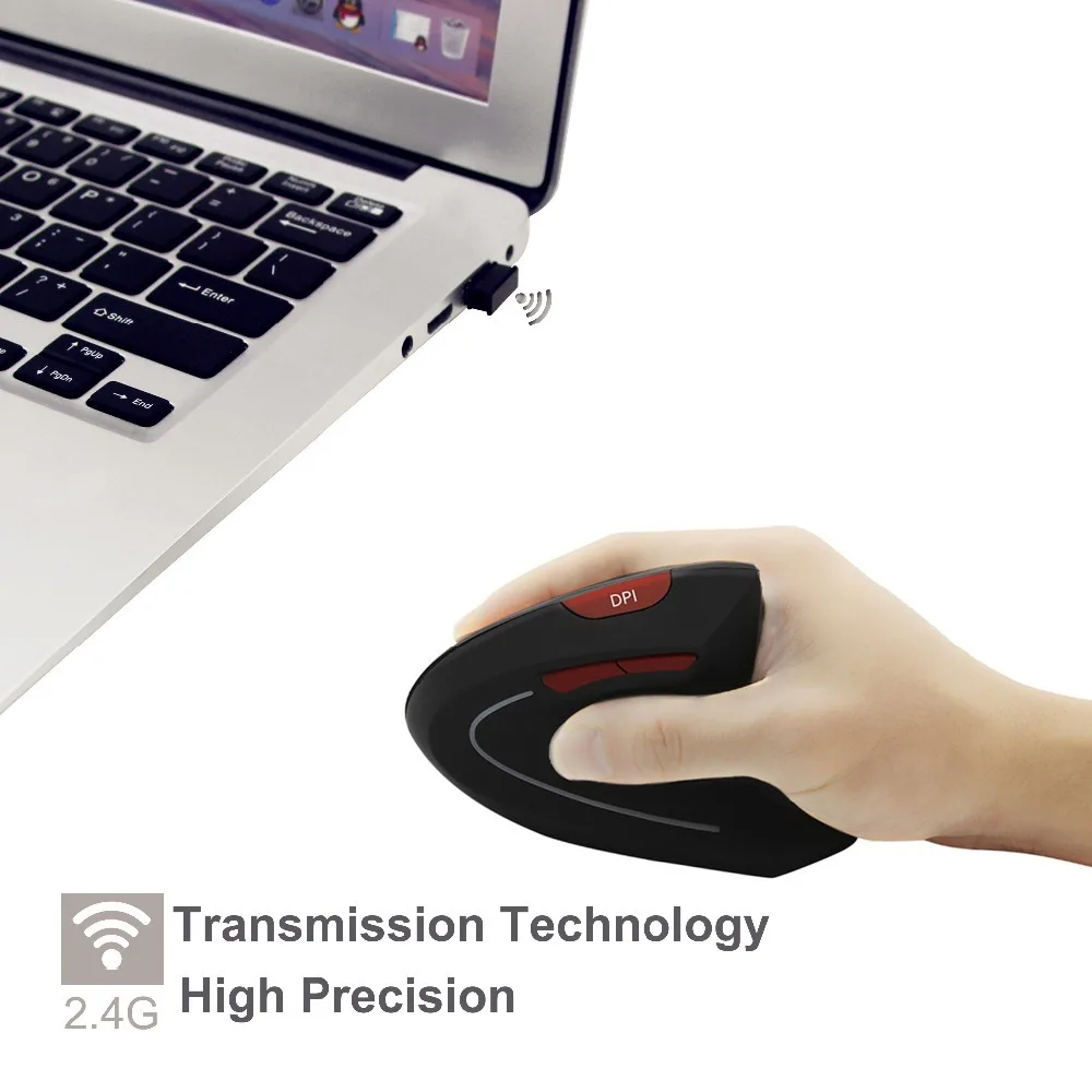 Ergonomic Mouse de Gaming 2.4 Ghz 1600 DPI Wireless mouse-urile Optice Mâna Dreaptă Verticală Mause cu Încheietura Restul Mouse Pad Pentru Laptop PC 3