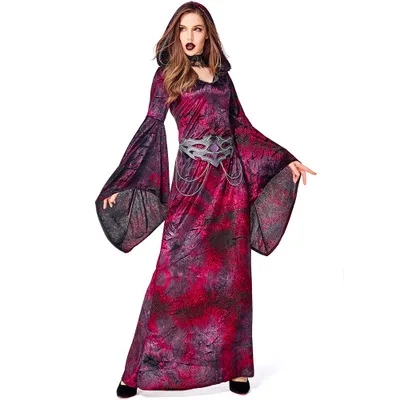Halloween Cosplay Costum pentru Femei de Epocă Medieval Printesa Cosplay Costum European vrăjitoare Rochie Fancy 3