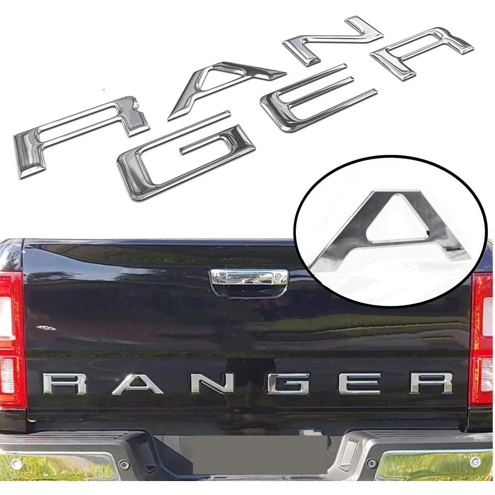 Hayon Introduce Litere pentru Ford Ranger 2019 2020, 3D Ridicat & Decalcomanii de Litere, Hayon Embleme 3