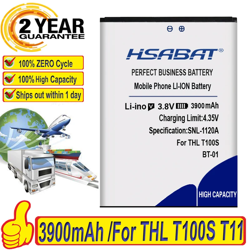 HSABAT 3900mAh BT-01 Baterie de Telefon Mobil pentru THL T100S T11 T100 3