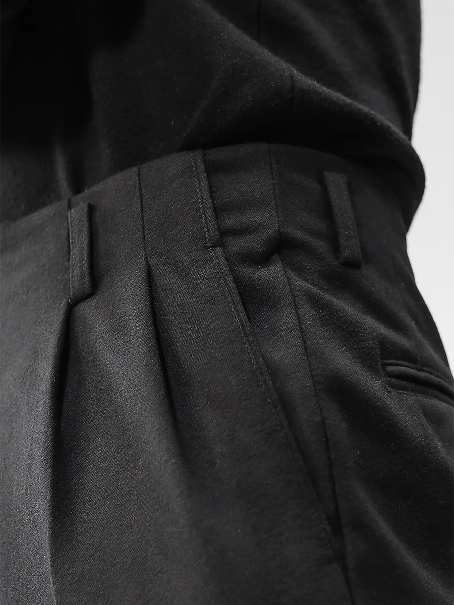 Italiană stil retro de la Hollywood dublu cutat talie mare pantaloni casual barbati vrac mici pantaloni drepte birou Codrin 3