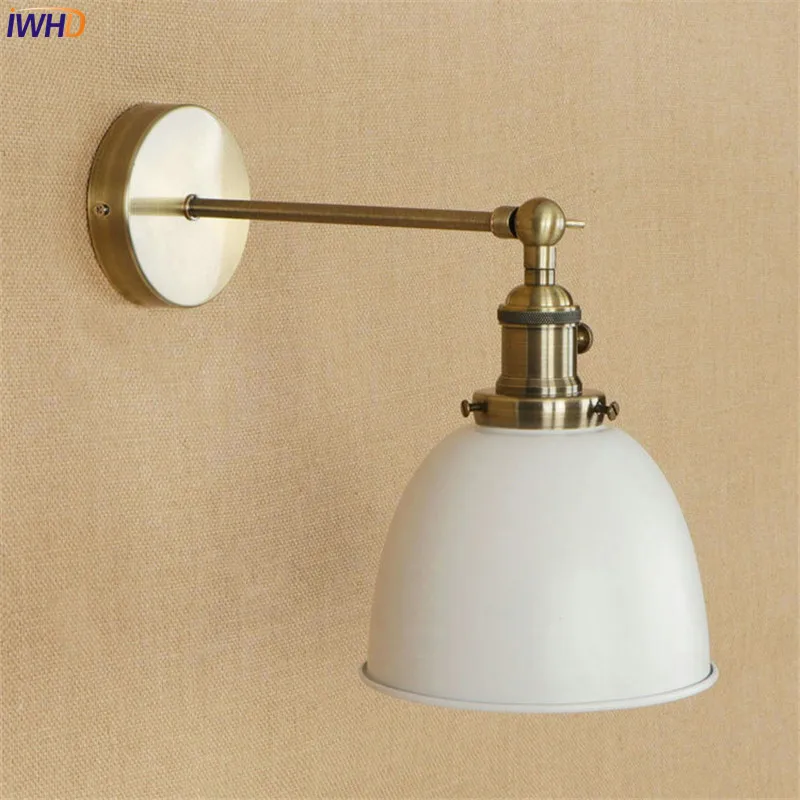 IWHD Alb Alamă Retro, Lumini de Perete Corpuri Sufragerie 4W LED Edison Scara Industrial Light Vintage Braț Lampă de Perete Lamparas 3