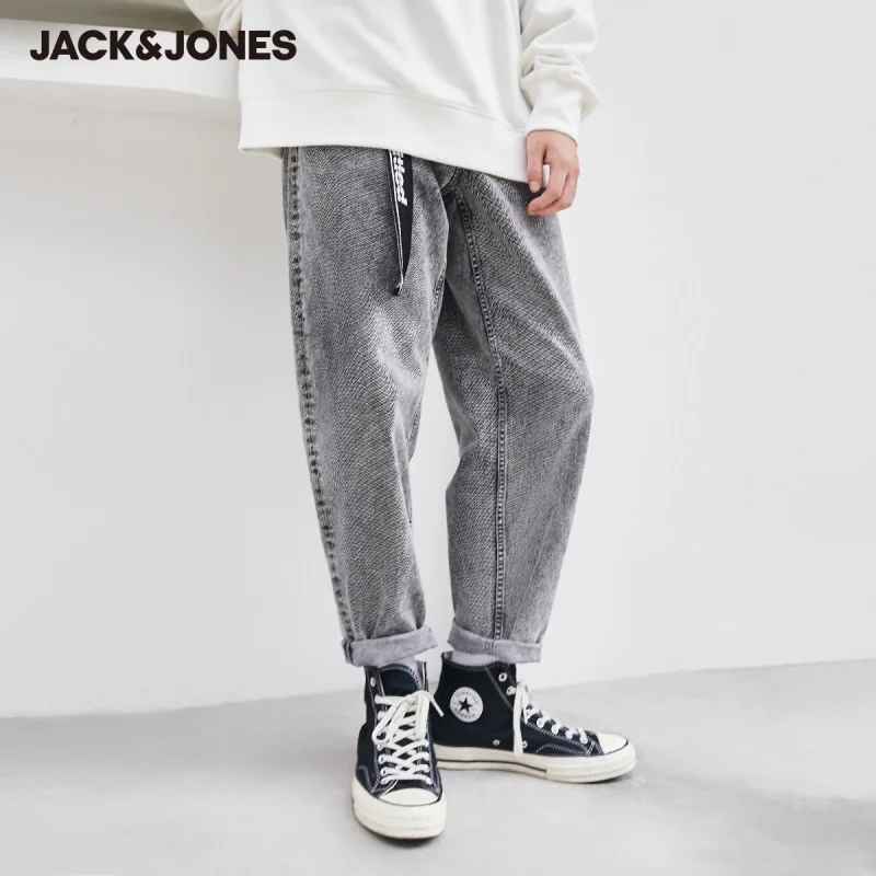 JackJones Barbati Vrac se Potrivi Culoare Pură Dificultate Spălat Casual Streetwear Blugi| 220332119 3