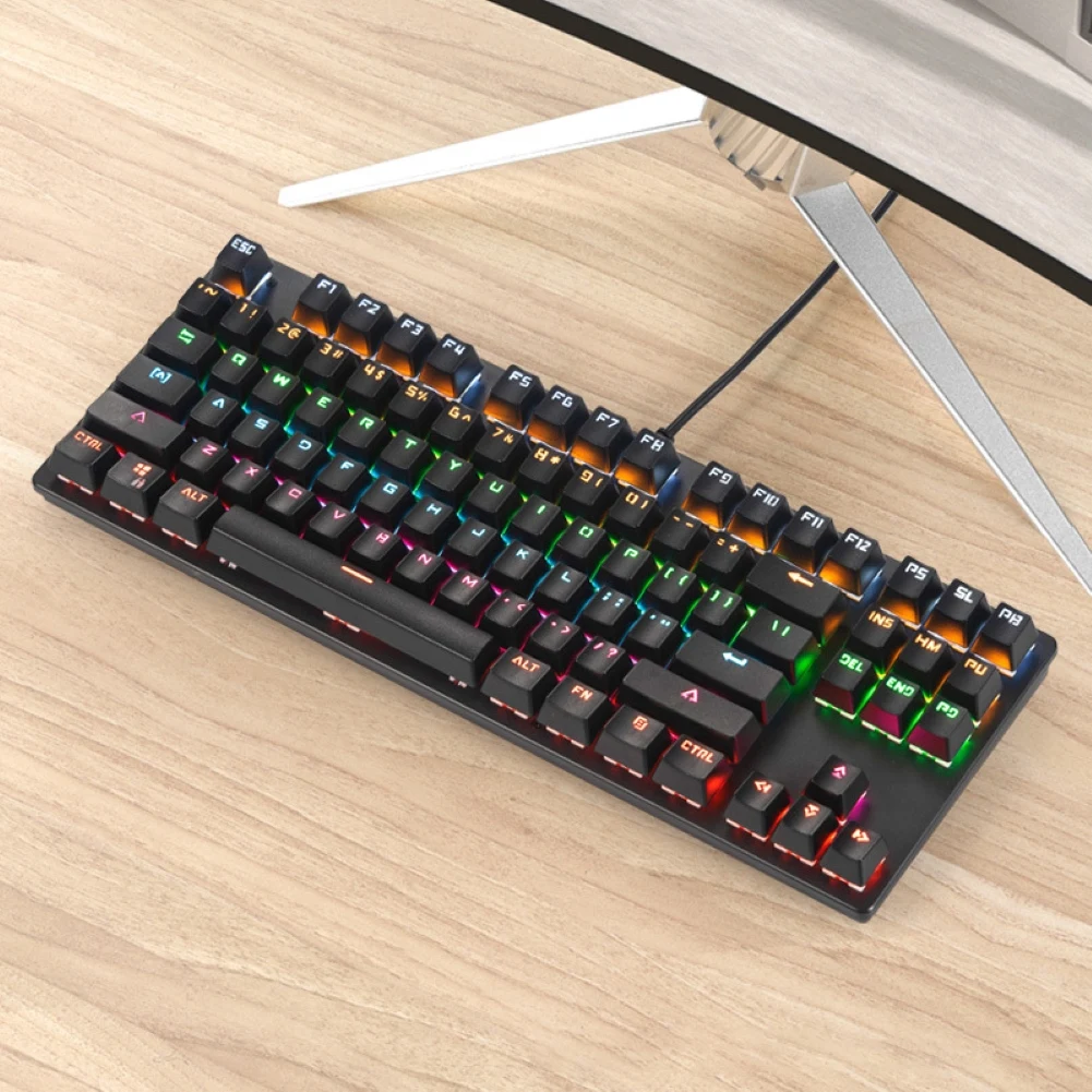 K70 cu Fir de culoare LED Lumină de Jocuri Mecanice de la Tastatură pentru Calculatoare Desktop 3