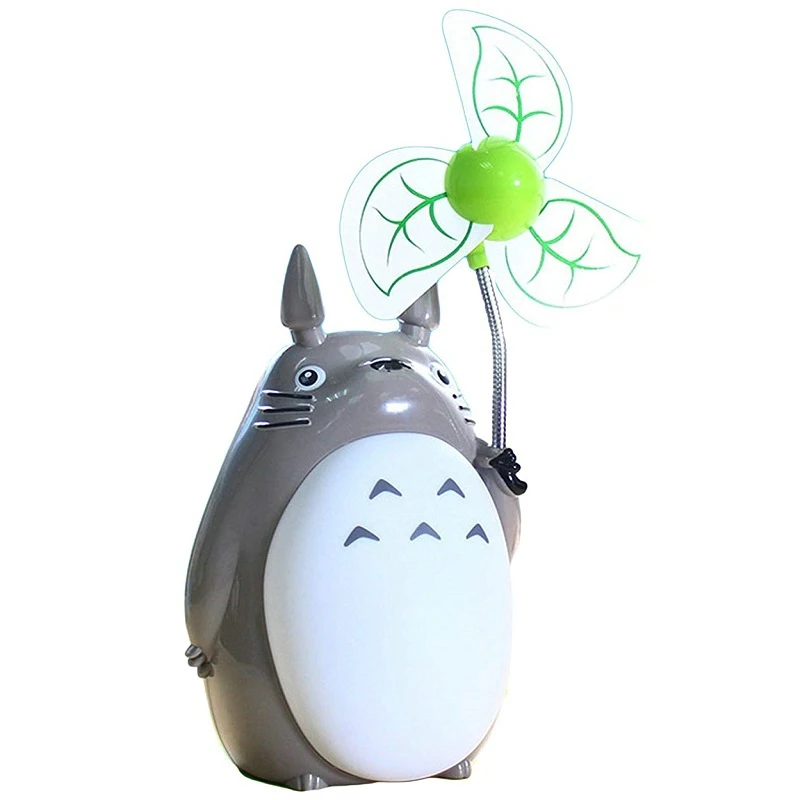 Kawaii Totoro Fan lampă de Masă Usb Reîncărcabilă Led lumina de Noapte desene animate lectură Lămpi de Birou, dormitor Alături de iluminat Copii Cadou Decor 3