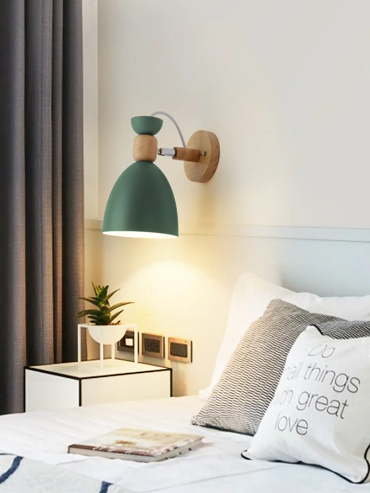 Lampă de noptieră Nordic dormitor modern minimalist perete de fundal creative lampă cu LED-uri camera de zi creative prop lampă de perete 3