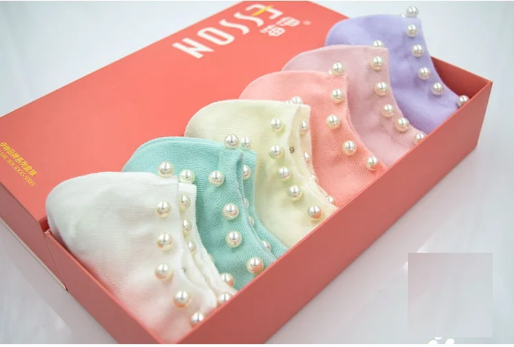 Lolita minunat pearl scurt/Mediu ciorapi de culoare /negru/alb amestecuri de bumbac ciorapi 1order=1box 3
