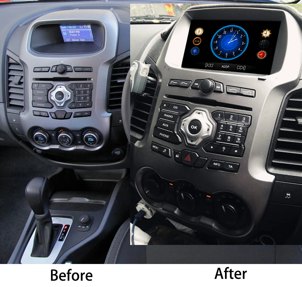 Masina Multimedia Player Stereo, GPS, DVD, Radio-Navigație NAVI Monitor cu Ecran Android pentru Ford Ranger F250 T6 2011~2019 3