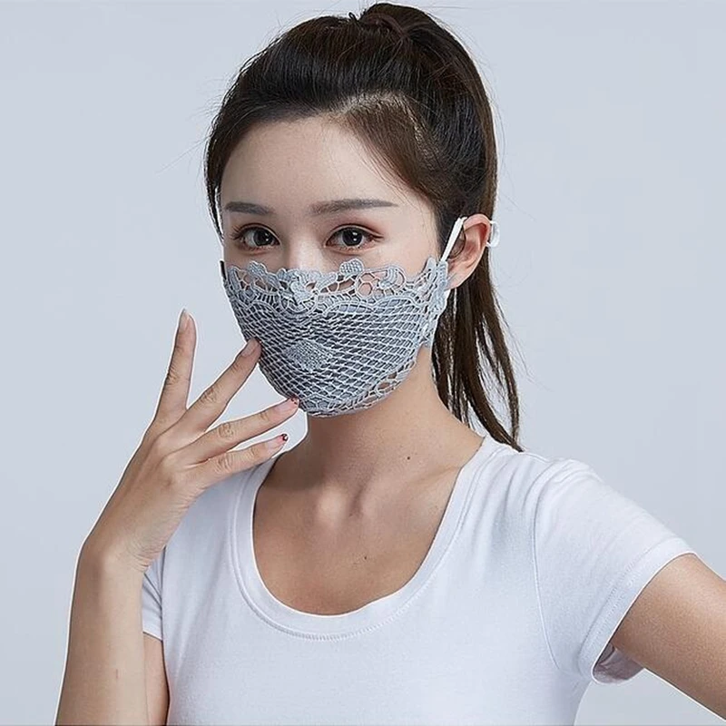 Matase de gheață masca de vară de sex feminin subțire secțiunea protecție UV praf fata respirabil nasul deschis parasolar masca 3