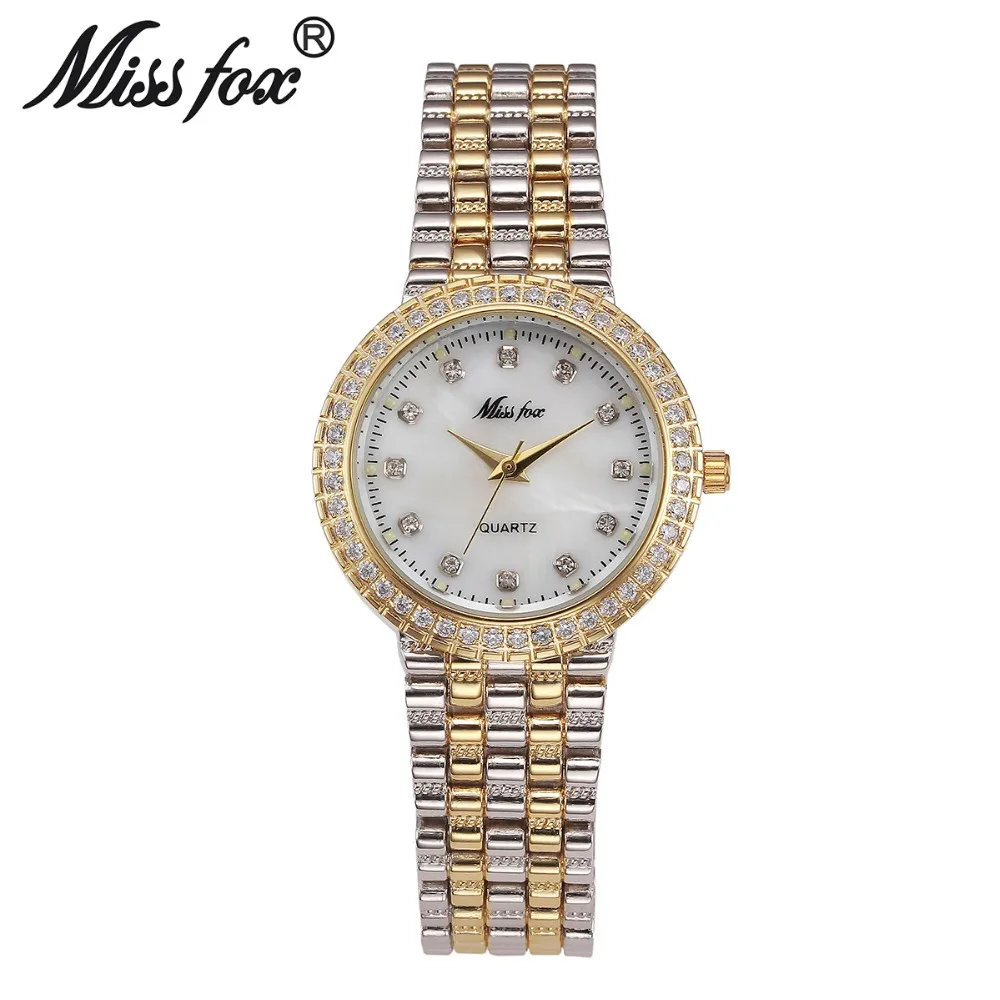 Miss Fox Brand Faimos Diamant Apă Cuarț Femei Ceasuri de Moda 18k Aur Doamnelor Ceas Bratara Relogio Feminino Reloj Mujer 3