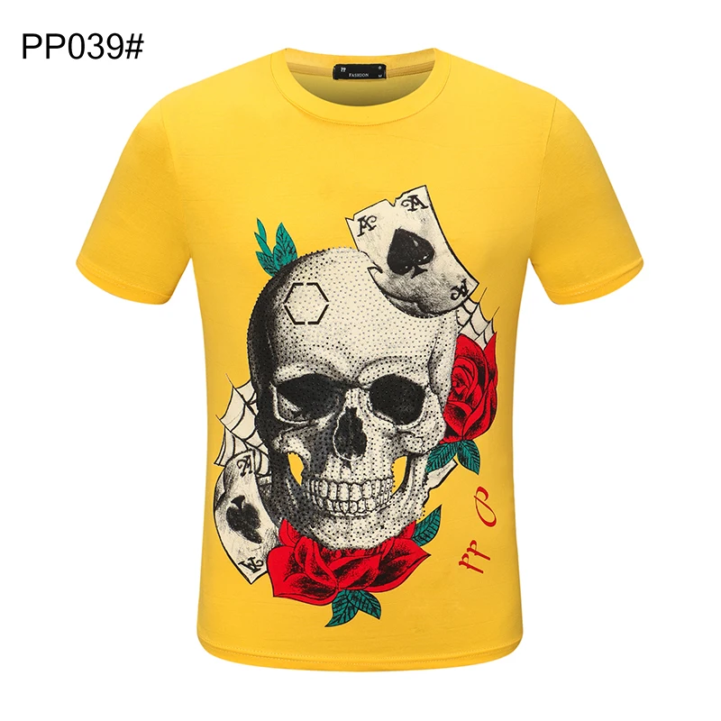 Modă de Culoare Solidă tricou Barbati Sport cu mânecă Scurtă T-shirt de Sus Strada Hip-hop Stil 3D Imprimate Plein Craniu T-shirt Scurt 3