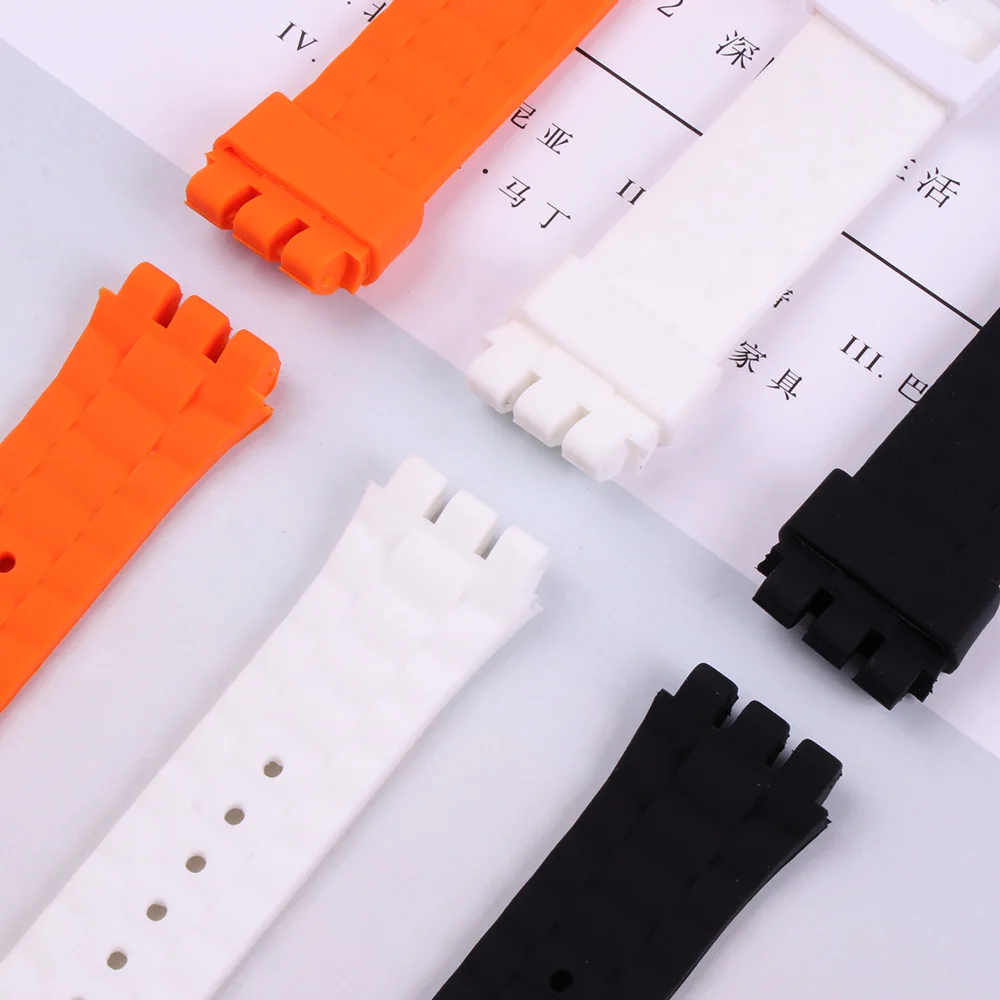 Negru alb portocaliu Scufundări 20mm*24mm Silicon Cauciuc Watchband Pentru Swatch Curea de Cauciuc curea de Ceas Curea pentru SUSN403 404 405 Instrumente 3
