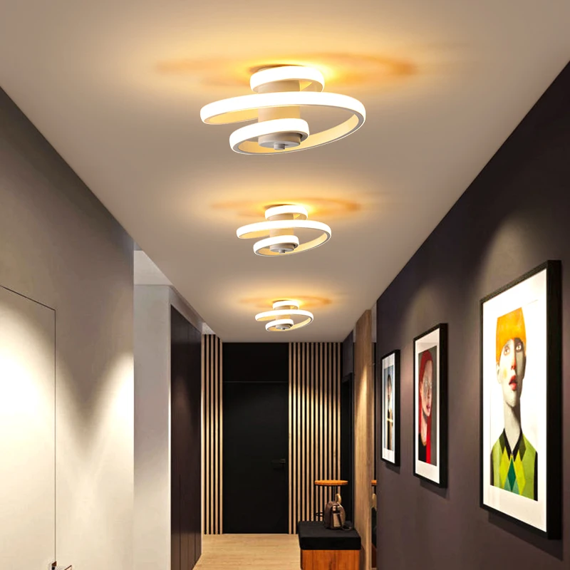 Noi Moderne Spirală LED Lumini Plafon Pentru Coridor, Culoar Scara Bedroom Villa Bucătărie de Iluminat de Interior Decorativ Simplu Lămpi 3
