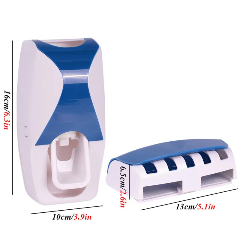 Pasta De Dinti Automată Dispozitiv De Stoarcere Titularul Periuta De Dinti Ventuza Tip Ușor Pentru A Instala Montat Pe Perete Home Accesorii Baie 3