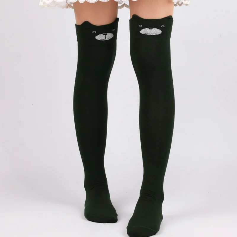 Personajul Cat de Imprimare Lolita knee high ciorapi femei overknee moda genunchi șosete ciorapi tricotați ciorapi de bumbac fata de scoala 3
