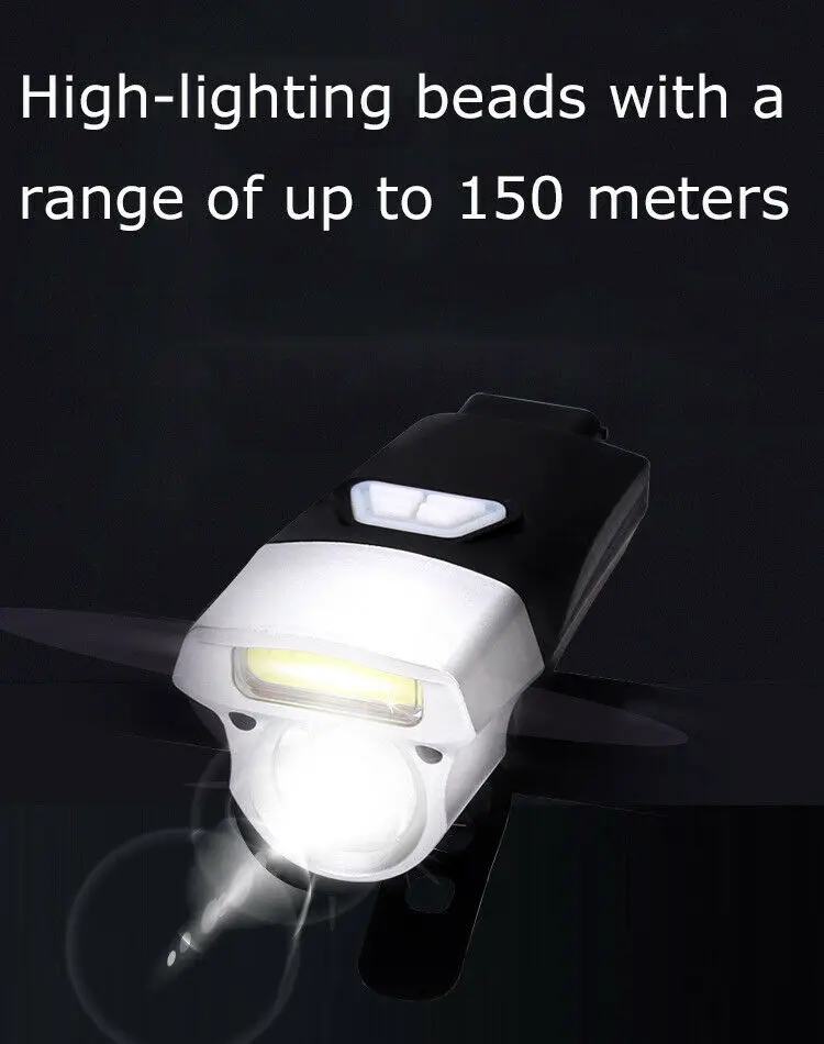 Rezistent la apa fierbinte Biciclete Biciclete Lumina IPX6 Super-Luminos USB Reîncărcabilă Far Stop cu LED-uri COB Lampă 18650 Baterie Built-in 3
