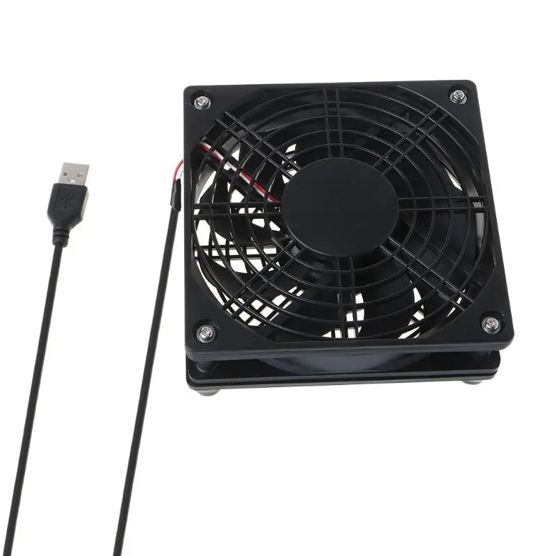 Router fan disipare a Căldurii stenturi DIY PC Cooler Box TV Wireless de Răcire Liniștită DC 5V USB de alimentare ventilator de 120mm cu plasă de Protecție C26 3