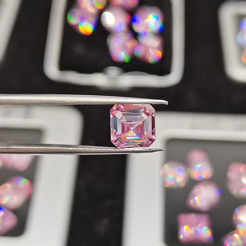 Roz Moissanite Pernă Liber Șirag de mărgele de Piatră 4.5 mm Clar Diamant de Lux Bijuterii DIY Material 3