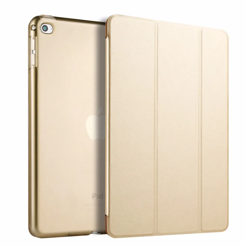 RYGOU Caz pentru iPad Aer 2, Yippee Culoare PU+Transparent PC-ul Ultra-Slim, Greutate de Lumină din Piele de Caz pentru iPad Aer 2 6 Gen 3