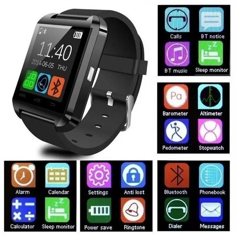 Smartwatch Bluetooth Smart Watch U8 Pentru IPhone IOS, Telefon Inteligent Android Purta Ceas Dispozitiv Portabil pentru Femei și Bărbați Moda 3