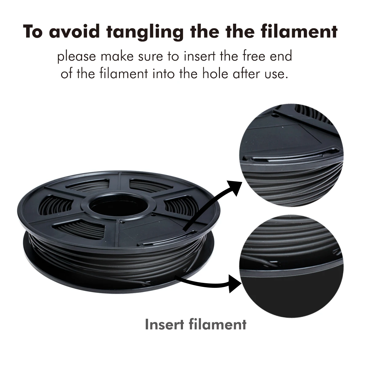 SUNLU TPU Imprimanta 3D Filament Filament Flexibil Negru 1,75 mm 0.5 kg(1.1 LB) Precizie Dimensională +/- 0.02 MM Tpu Caz de Material 3